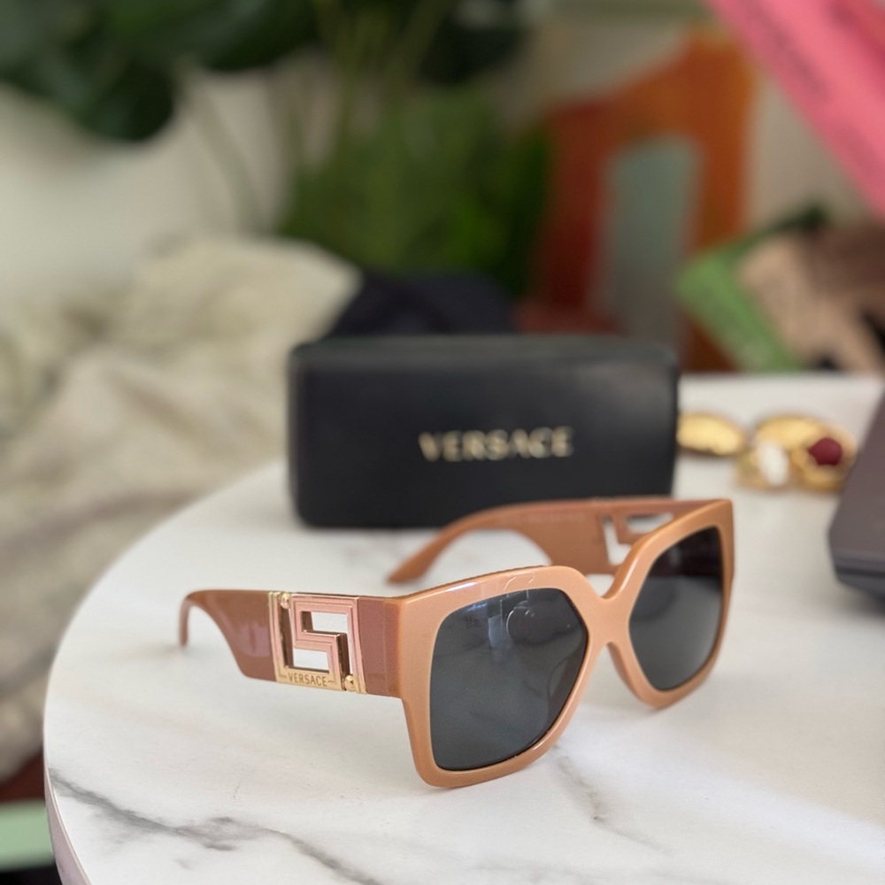 Versace Tan Sunglasses New with box